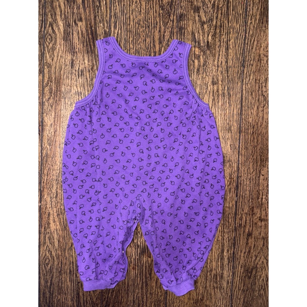 Vintage carters infant romper apples purple 12 months - Picture 2 of 4
